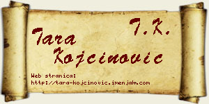Tara Kojčinović vizit kartica